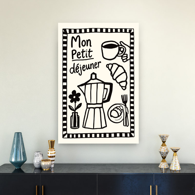 Art mural français matin, H 36 po x l 24 po