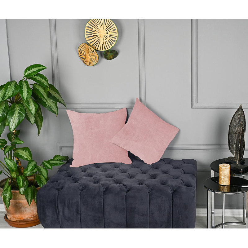 Matte Velvet Cushion Cover - 1 Pc, Flamingo, 41cm x 41cm