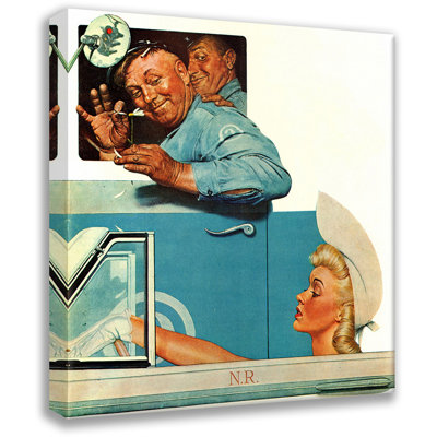 The Flirts by Norman Rockwell Gallery Wrapped Canvas