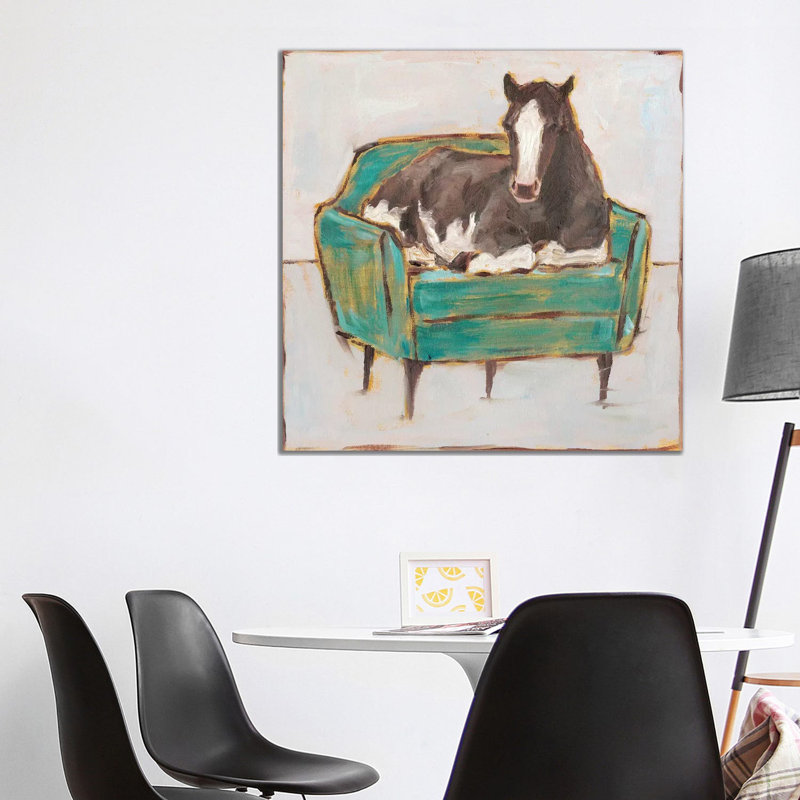 «Creature Comforts I» par Ethan Harper - reproduction d'art, Toile tendue, Pas de tapis, H 37 po x l 37 po x P 1,5 po