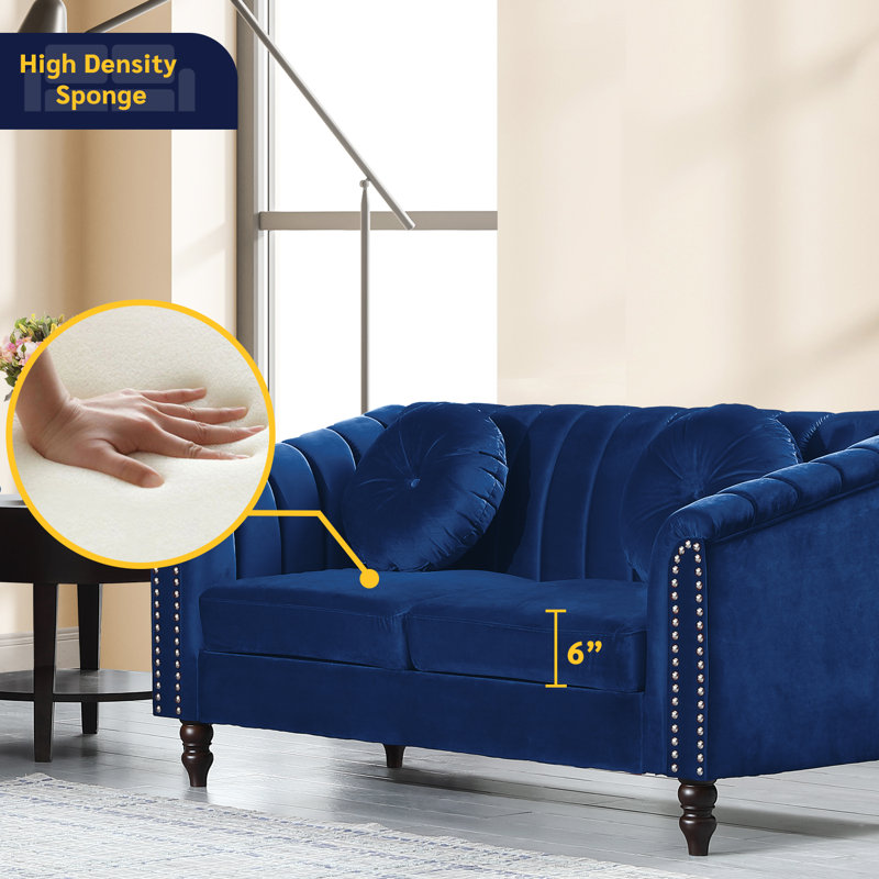 Atlasburg 2 Piece Microfiber Living Room Set, Blue