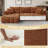 108" Chenille Compression Sectional Sofa with Chaise,Tufted Seat, No Assembly-444880990-444880988
