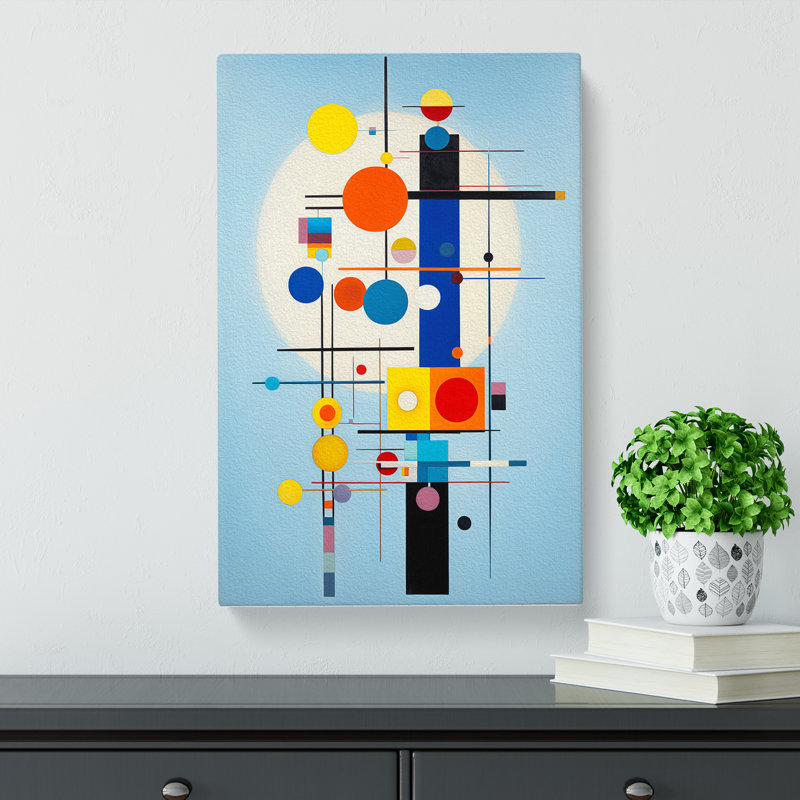 Bauhaus Abstract - Wrapped Canvas Print, 60cm H x 40cm W x 3cm D