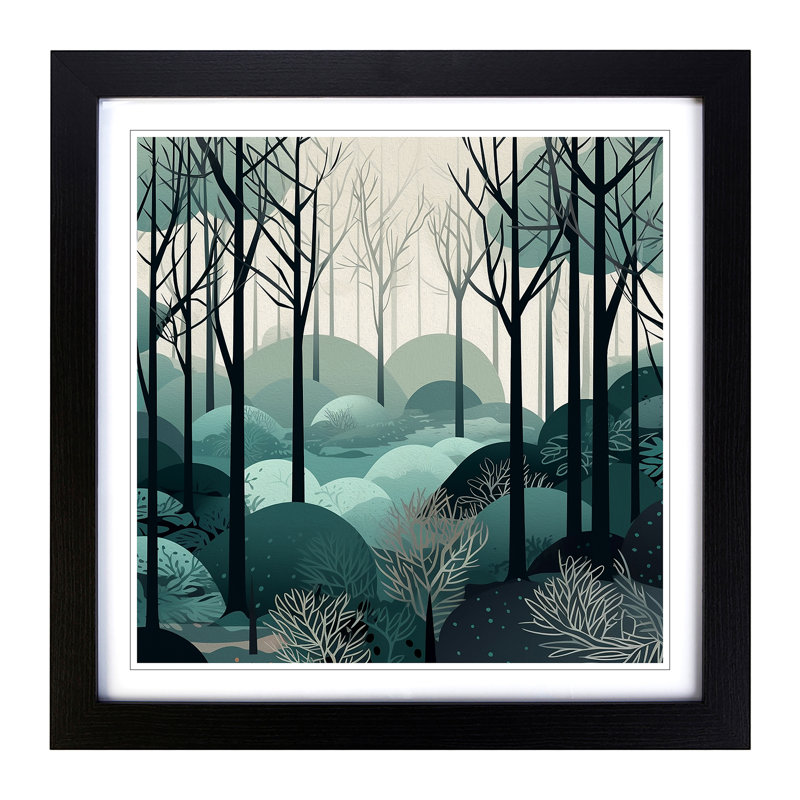 Single Picture Frame Print on Wood, Black
