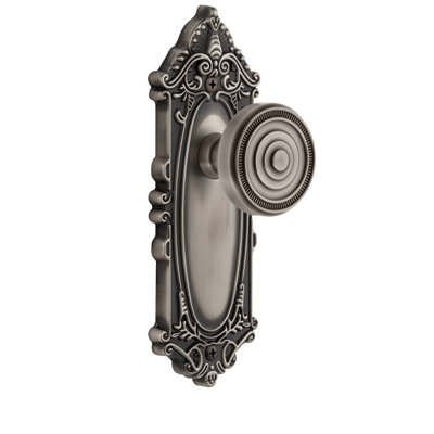 Grandeur Grande Victorian Plate Privacy with Soleil Door Knob