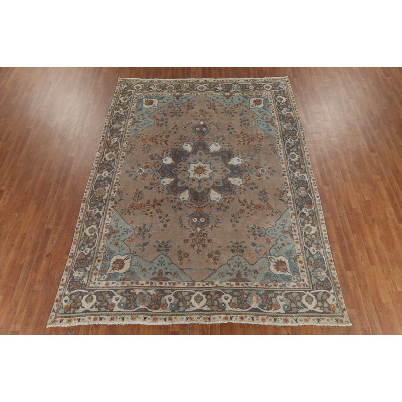 Tapis brun traditionnel rétro 8 x 11