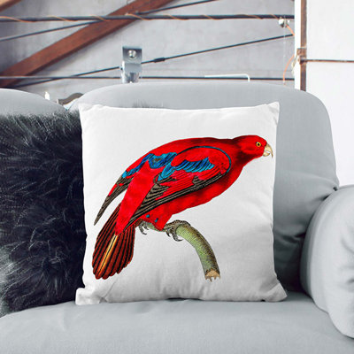 Blue-Tipped Lory Square Throw Cushion