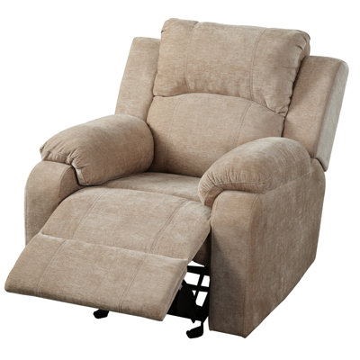 34.25" W Chenille Upholstered Manual Adjustable Recliner