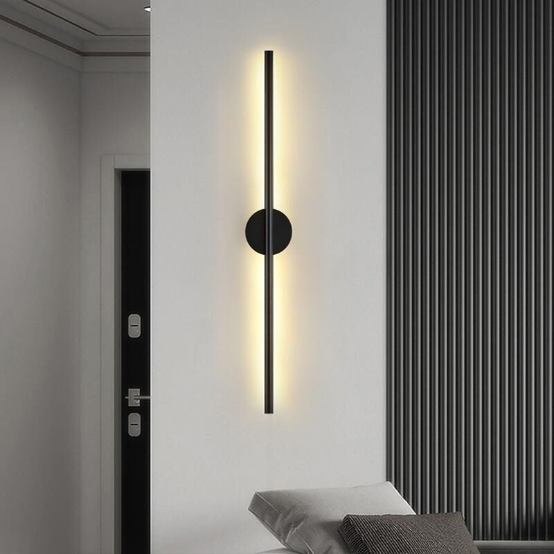 LED Plug-in Flush Mounted Sconce, Gold, 35.5" H x 4.8" W x 2" D