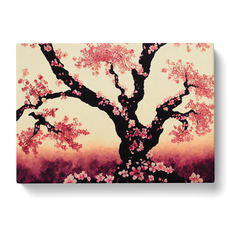 Amazing Cherry Blossom Tree Flowers - Wrapped Canvas Print, 40cm H x 60cm W x 3cm D