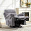 Fauteuil inclinable manuel moderne en chenille avec massage à 8 points et chaleur, fauteuil inclinable et pivotant pour petit salon-130703464