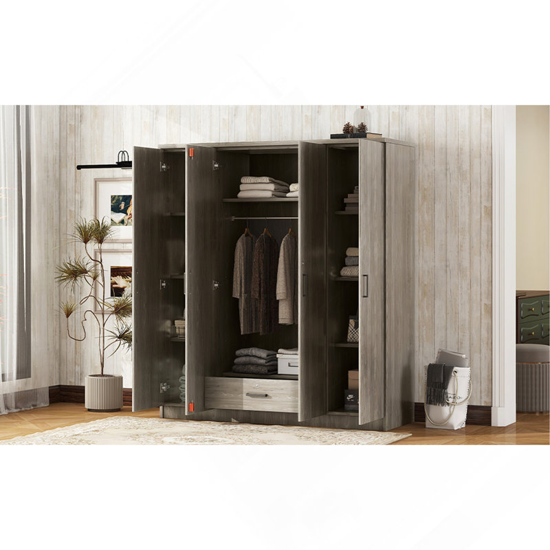 4-Door Wardrobe With 1 Drawer