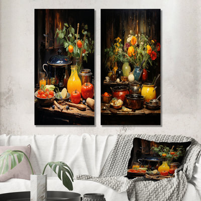 Culinary Symphony - Utensils Wall Art Prints Set Of 2