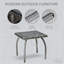 Petite table de bout carrée en rotin, table d'appoint en osier pour l'extérieur, table basse en matériau résistant aux intempéries