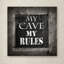 « welcome to man cave my rules », art textuel sur toile tendue-21936978