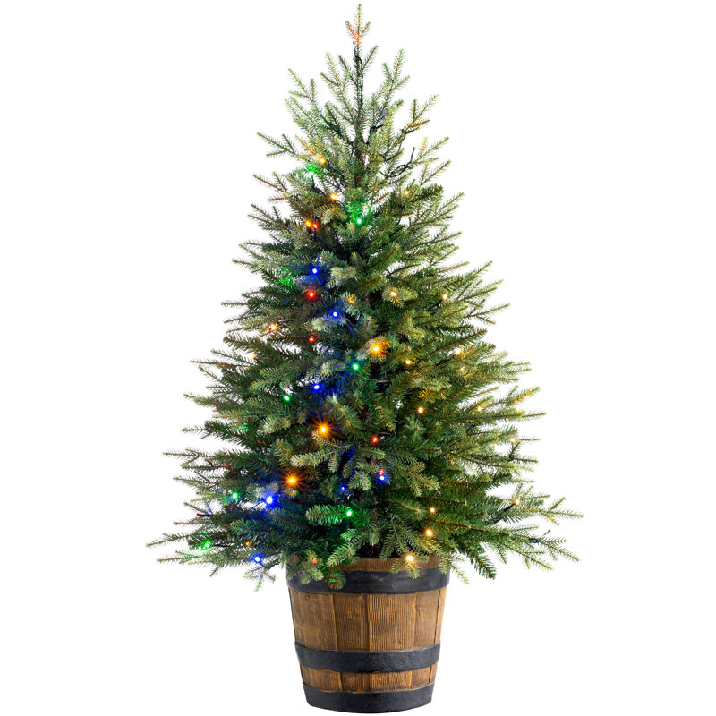 4' H Lighted Artificial Pine Christmas Tree