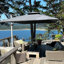 Parasol carré en porte-à-faux 120 po avec base à roulettes, beige-425194815-458199435