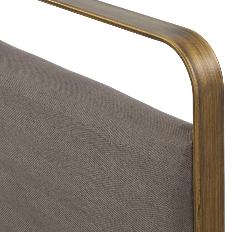 Taneytown Upholstered Metal Platform Bed, Gray