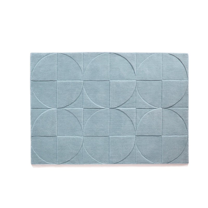 Caragan Geometric Wool Hand Woven Area Rug, Rectangle 120 x 170cm