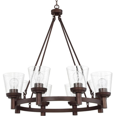 8 - Light Bronze Dimmable Chandelier