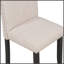 Table de salle à manger de style moderne 6 pièces avec 4 chaises et 1 banc, table avec placages marbrés et pieds en V (blanc)