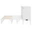 Grand lit escamotable avec station de charge USB intégrée et tablette, lit mural blanc peu encombrant