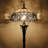 Tiffany Floor Lamp White Stained Glass Crystal Standing Reading Light 16X16X70 Inches Antique Pole Corner Lamp Decor Bedroom Office Living Room