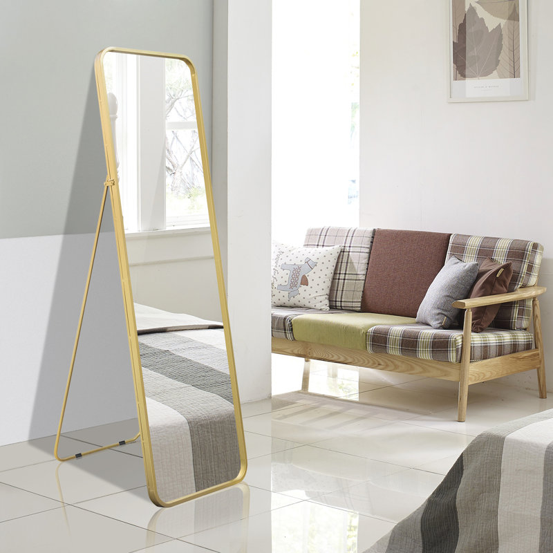 Miroir biseauté pleine longueur, Doré