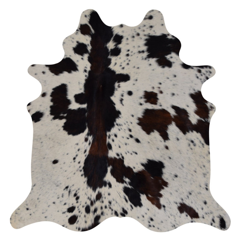 Tapis brun en cuir de vache Newhall