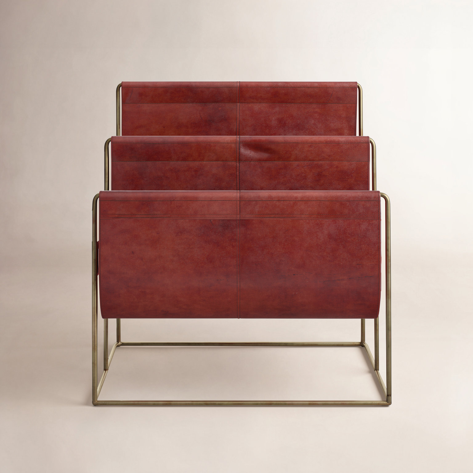 Ginesta Magazine Rack, Red