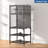 3D Printer Cabinet With Double Layer 3D Printer Filament Storage Rack,Acrylic Cabinet Doors & T-Bar Holder,Built-In Power Strip