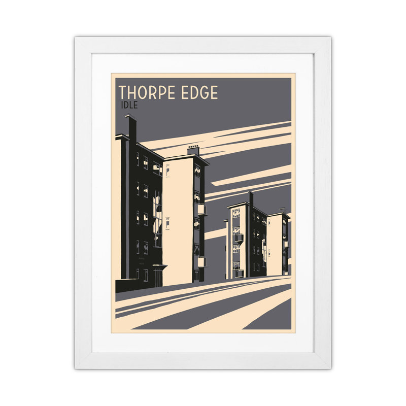 Thorpe Edge, Idle Portrait by Richard O'Neill - Print, White Framed, 53.5cm H x 43.5cm W x 3cm D