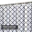 Rideau de douche à motif géométrique noir et blanc avec 12 crochets-260486156