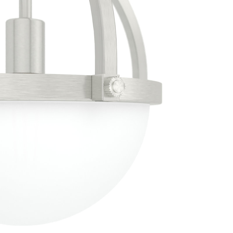 Wedgefield 1 - Light Shaded Globe Pendant, Brushed Nickel