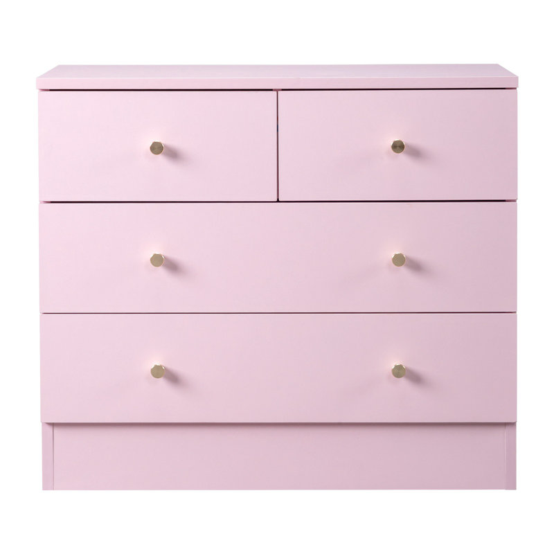 22"Tall Dresser Chest Of Drawers, Pink