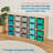 ECR4Kids Scoop Front Storage Bin, Multipurpose Organization, 20-Piece-59602024