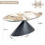 Ensemble de table à manger 5 pièces en pierre frittée de 180 cm (70,87 po)-249563083-249563092