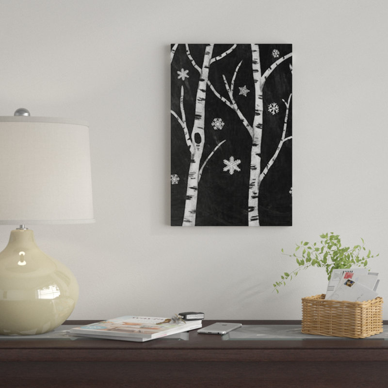 « snowy birches ii » par mary urban, impression sur toile, H 26 po x l 18 po x P 1,5 po, Toile tendue, Pas de tapis