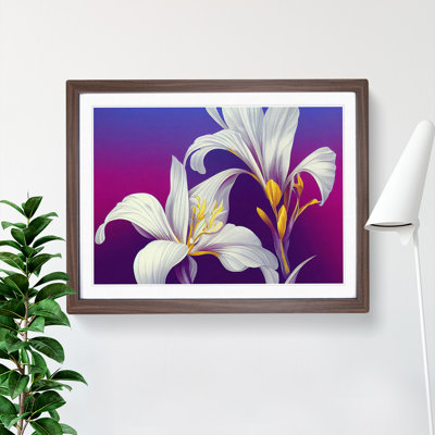 Glowing Iris Flowers - Single Picture Frame Print
