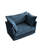 Blue Chenille Armchair With High Back Cushion And Pillows, Deep Seat Comfy Fabric Armchair, Color, 1 Big Pillows-2051184830