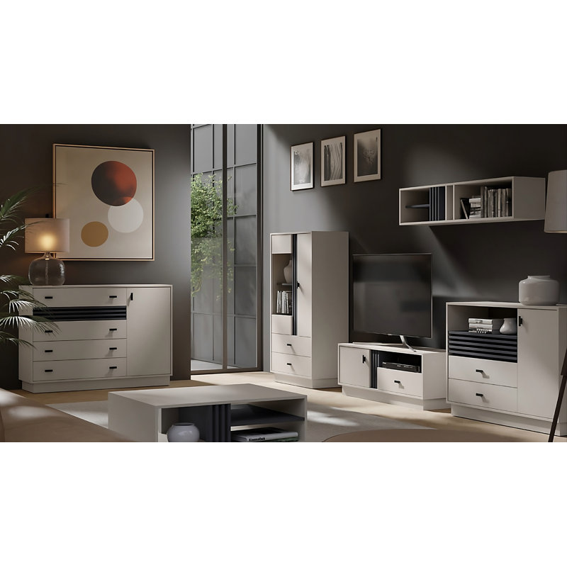 Computer Desk, 76 cm H x 90 cm W x 70 cm D, Cashmere / Anthracite