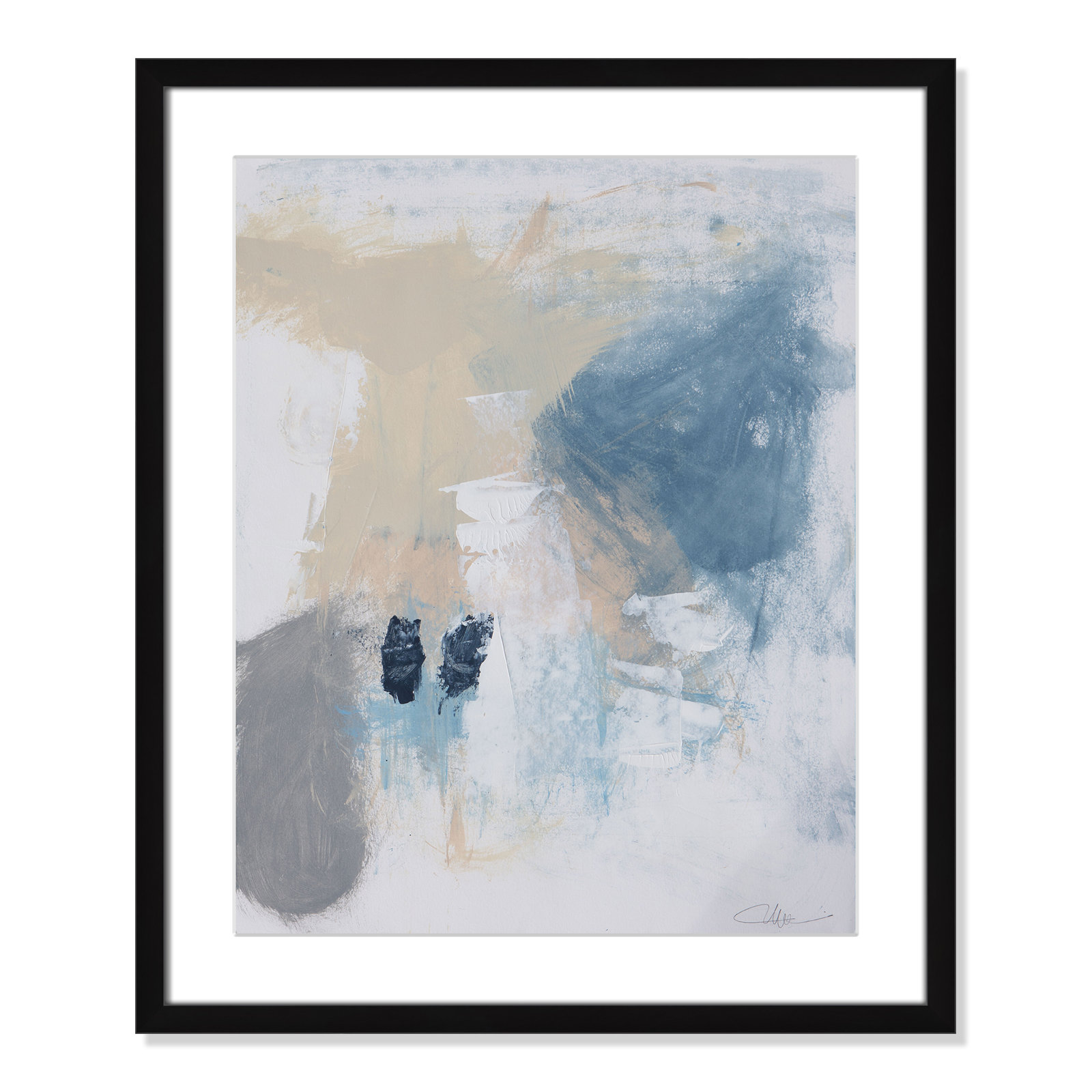 Coastal Carnival Collection "Coastal Carnival II" Print, Black Single Picture Framed Paper, White