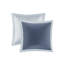 Collection d'édredon très grand lit, bleu, coussins de broderie, lavable à la machine, froissé-131527085