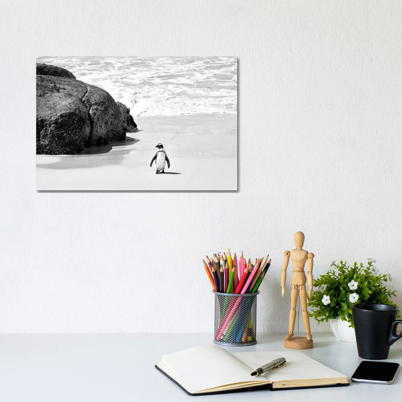 Penguin At Boulders Beach by Philippe Hugonnard - No Frame Gallery-Wrapped Canvas Giclée on Canvas, 20.32cm H x 30.48cm W
