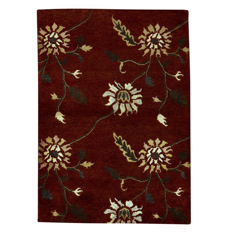 Tapis rouge noué à la main de haute qualité