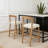 Solid Rubber Wood Counter Stools