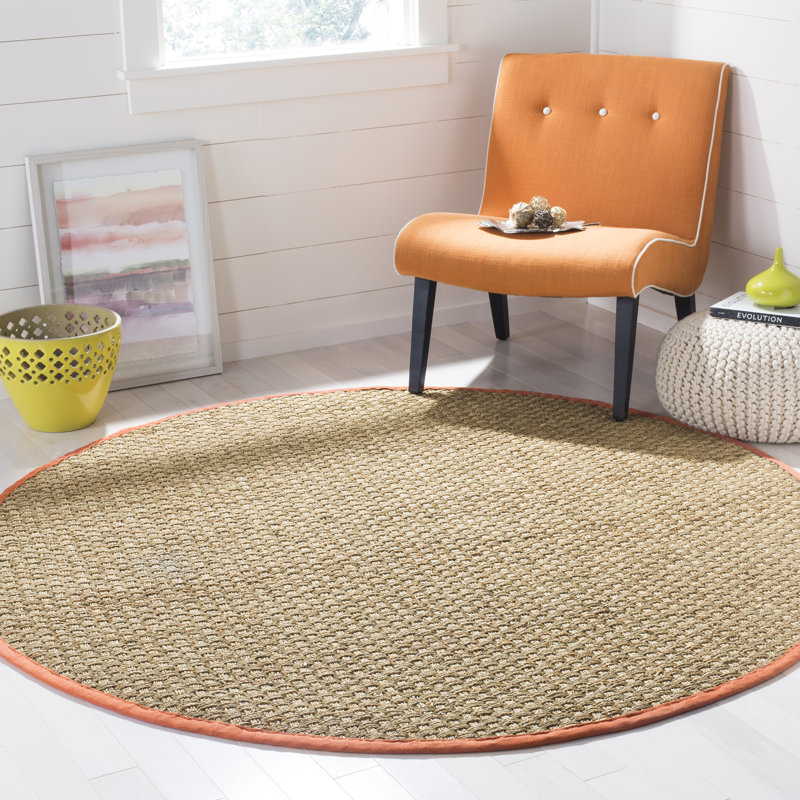 Morrisville Natural Fiber Seagrass Solid Color Rug, Round 6'