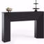 Console de style campagne extra longue 63 po - Canapé d'entrée en bois noir derrière le canapé