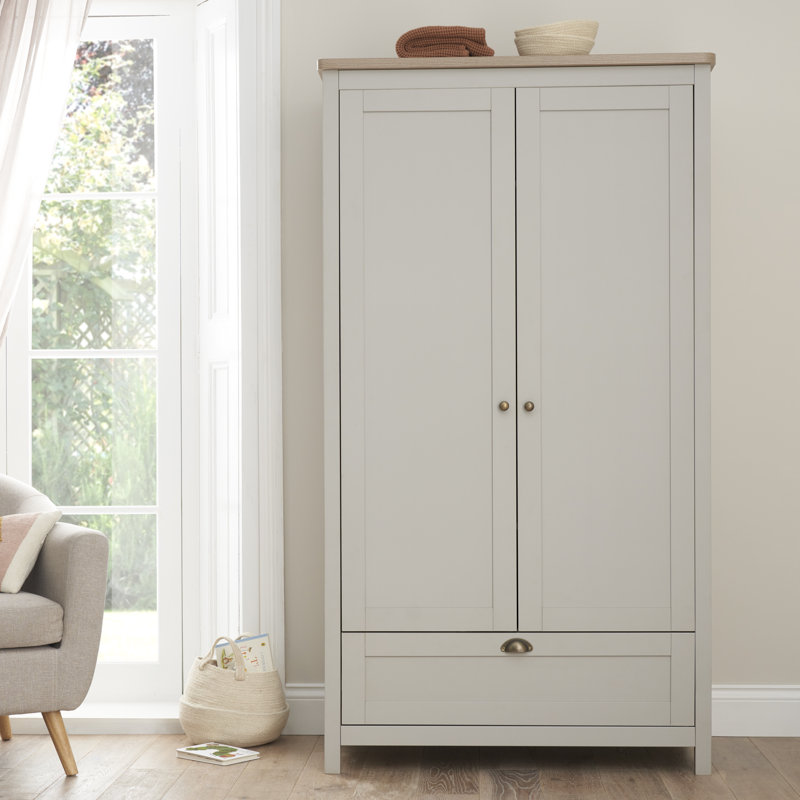 Tutti Bambini Verona 2 Door Wardrobe, Grey/Oak
