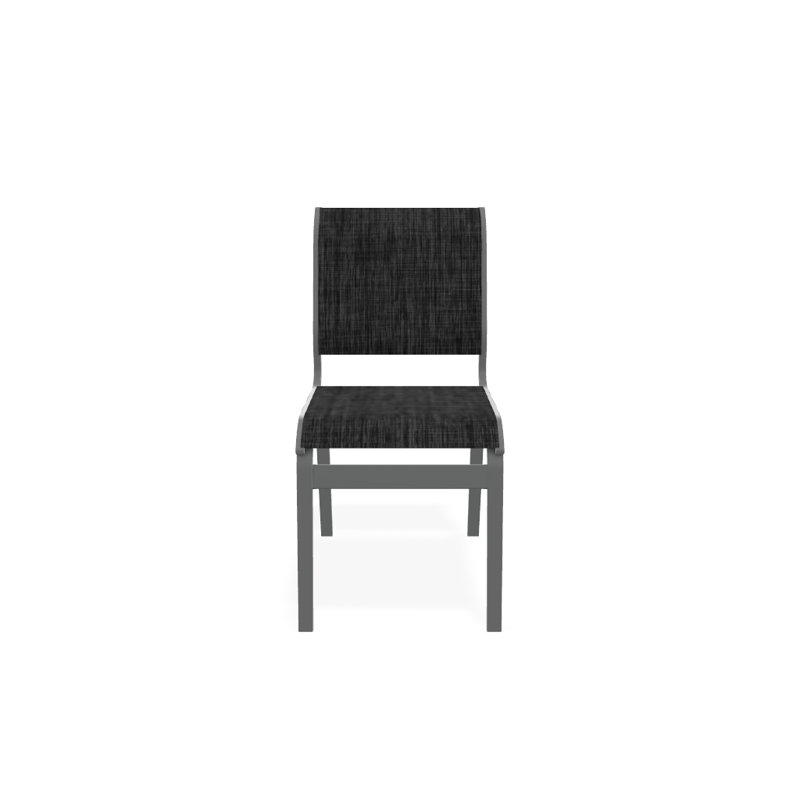 Chaise d'appoint de salle à manger Hiraku, Graphite texturé, Ombre Augustine